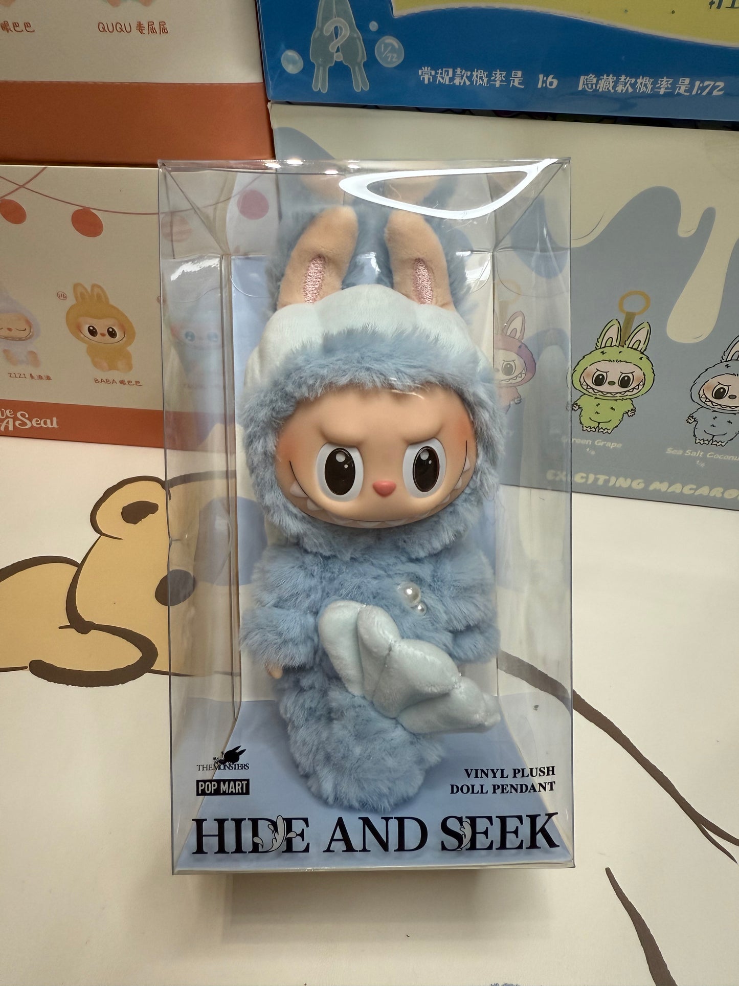 (outer box minor damage) LABUBU HIDE AND SEEK IN SINGAPORE SERIES-Vinyl Plush Doll Pendant