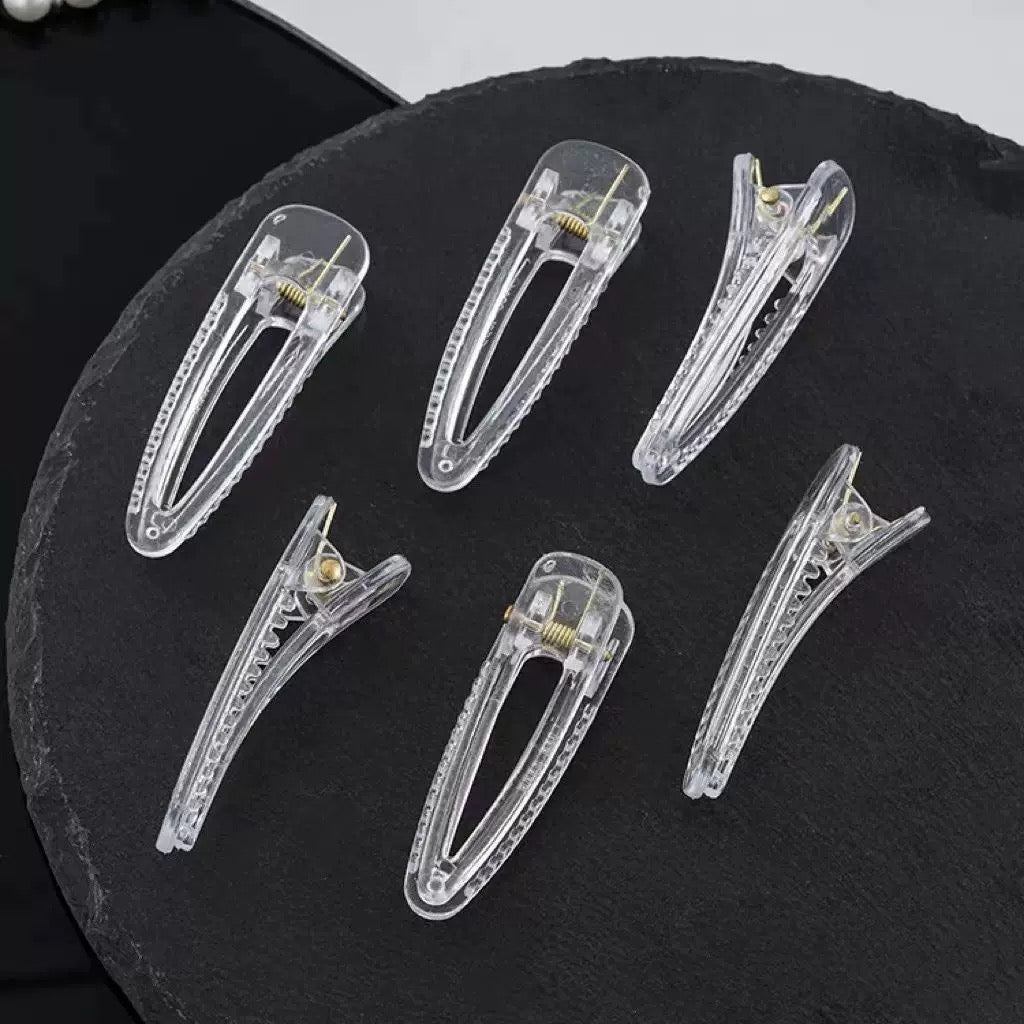 Clear Acrylic Hair Clips (small)