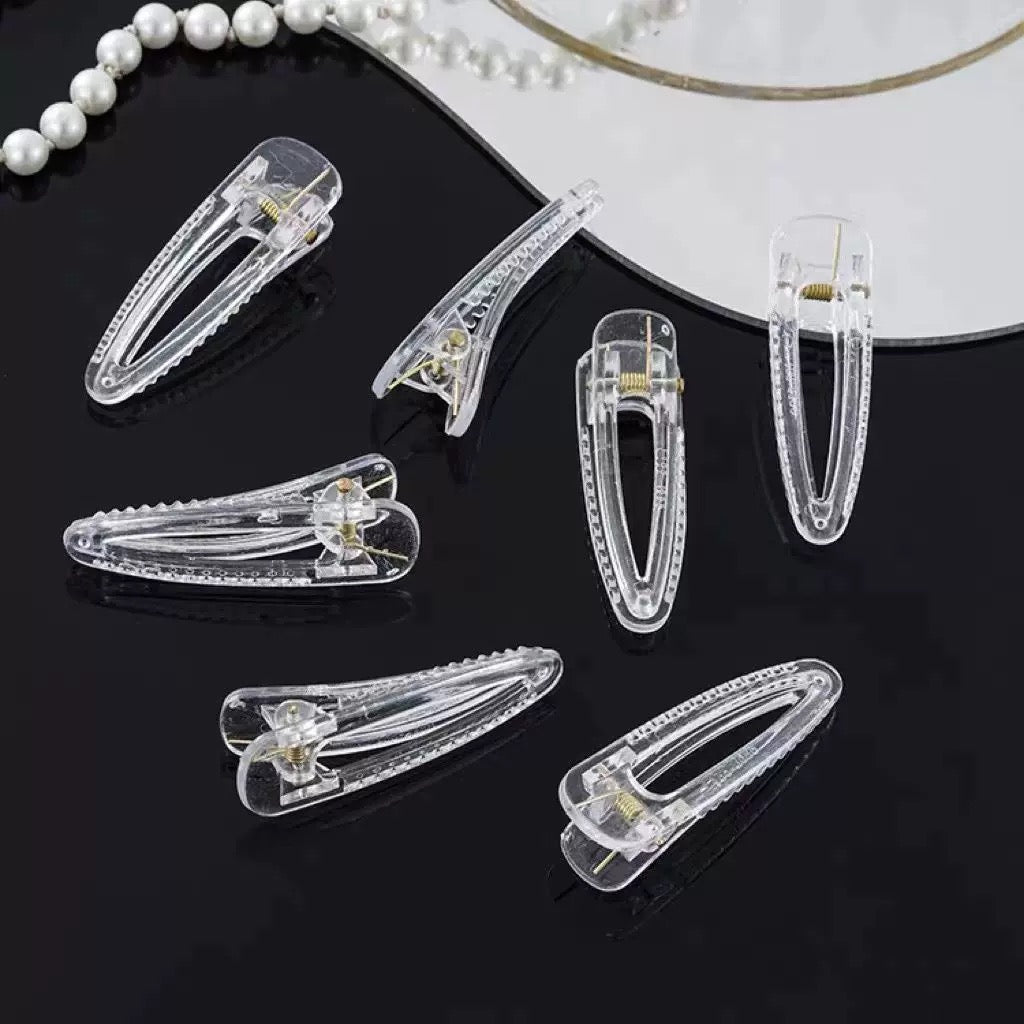 Clear Acrylic Hair Clips (small)