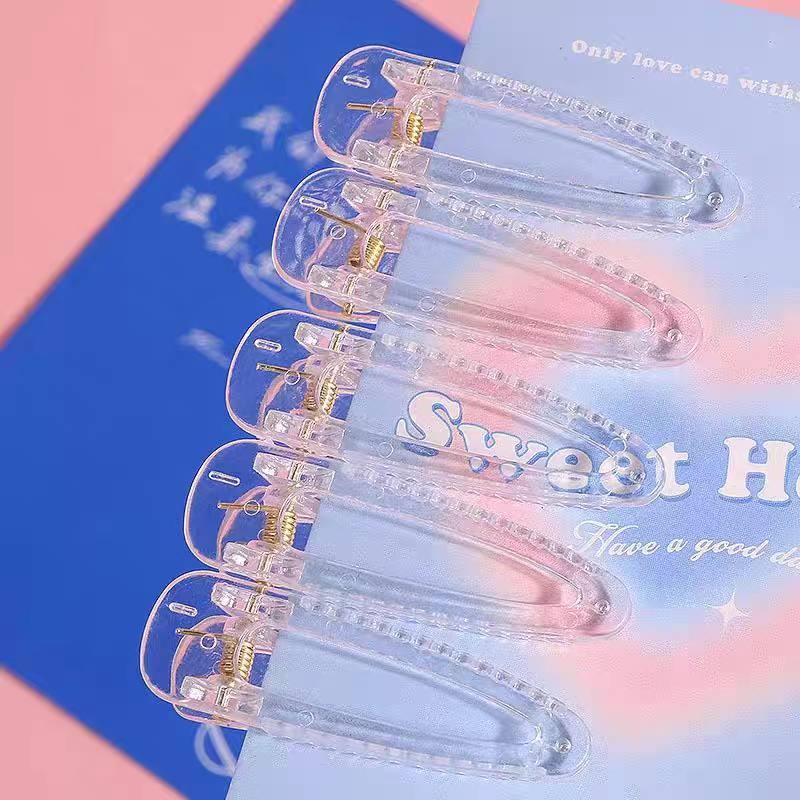 Clear Acrylic Hair Clips (big)