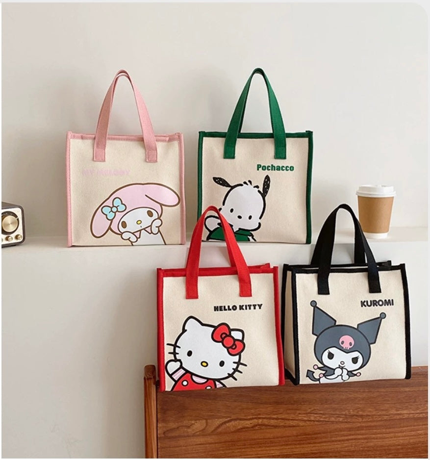 Cute Tote Bag with Zipper