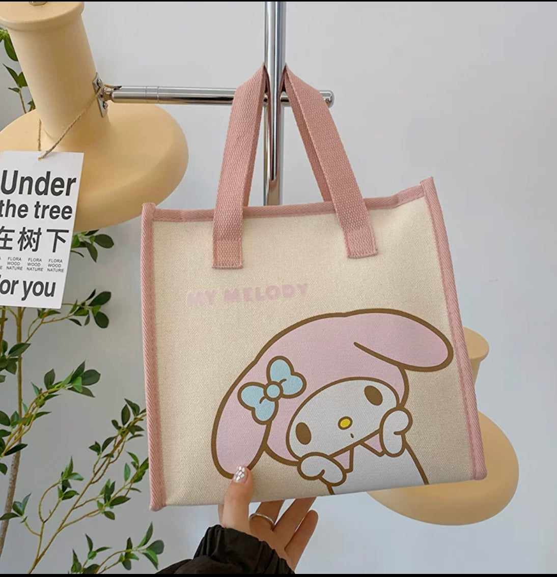 Cute Tote Bag with Zipper