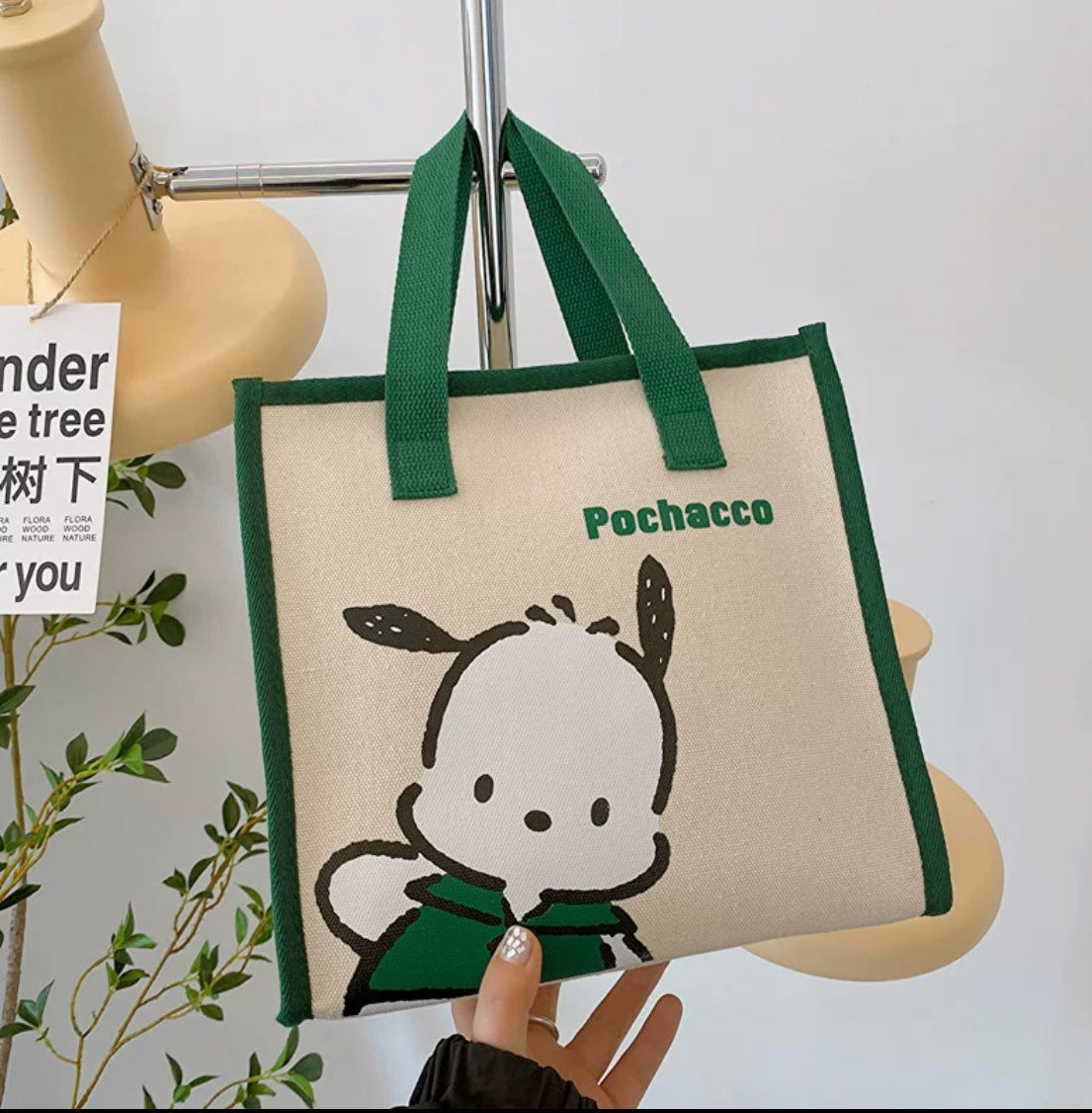 Cute Tote Bag with Zipper