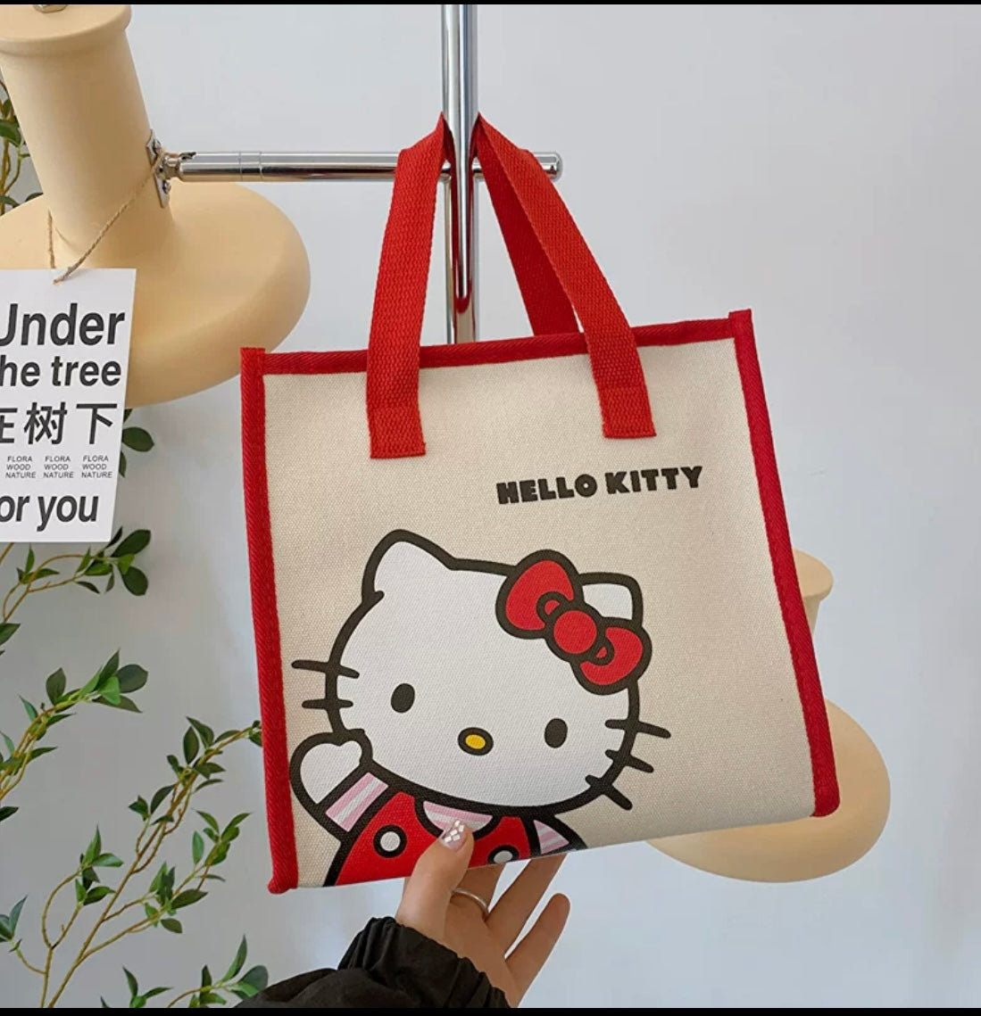 Cute Tote Bag with Zipper