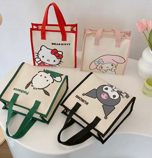 Cute Tote Bag with Zipper