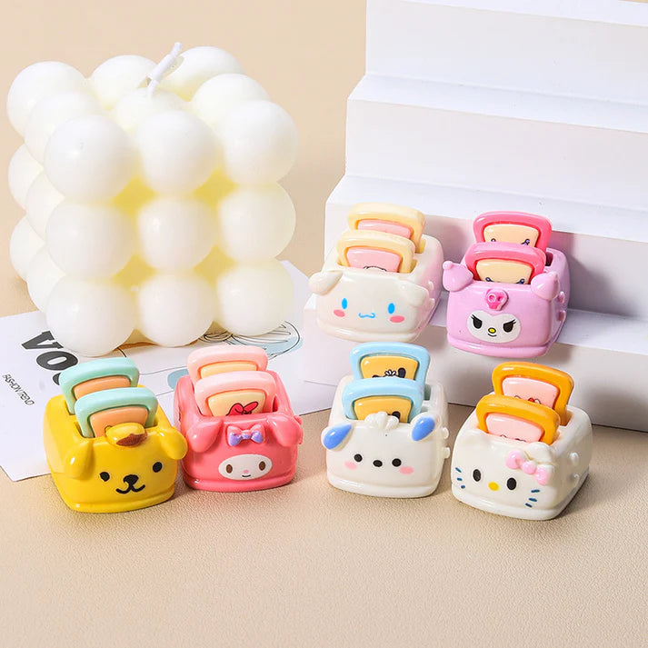 3D Kawaii Toaster Resin Charms