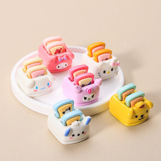 3D Kawaii Toaster Resin Charms