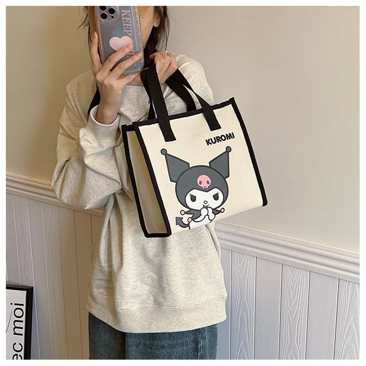 Cute Tote Bag with Zipper